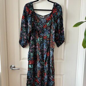 Knox Rose Floral Jumpsuit | XL | Boho Cottagecore Wide Leg